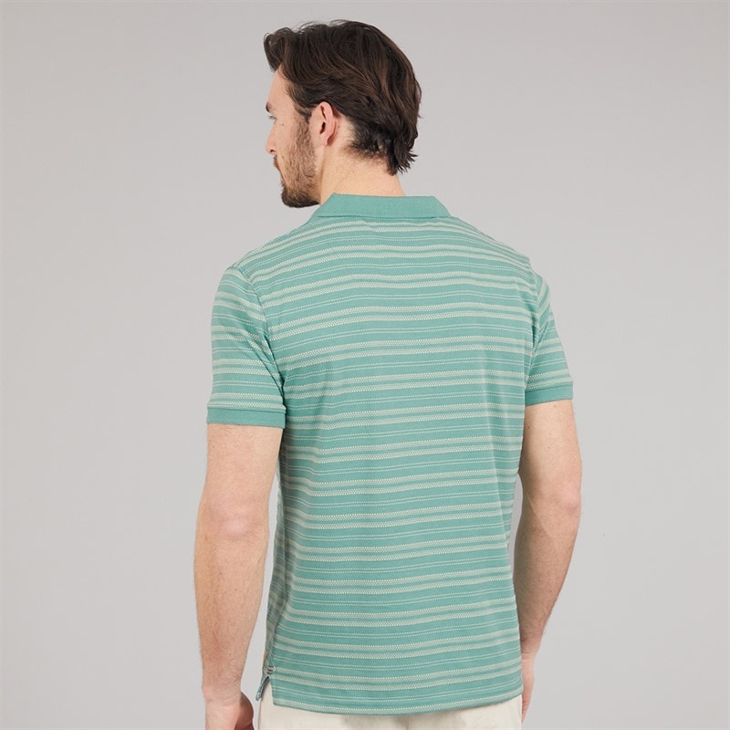 Saltwell Mens Salvador Polo Shirt Aqua Green Marl - Image 2