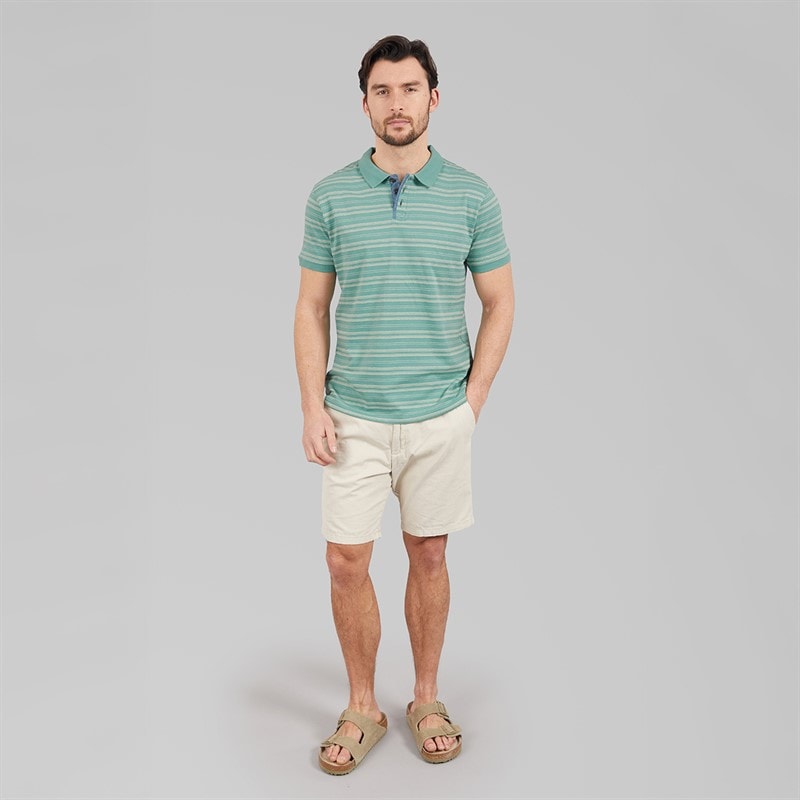 Saltwell Mens Salvador Polo Shirt Aqua Green Marl - Image 4