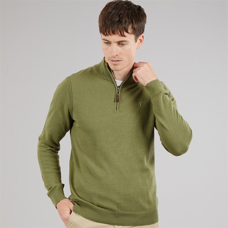 Saltwell Mens Katun 1/4 Zip Jumper Sage