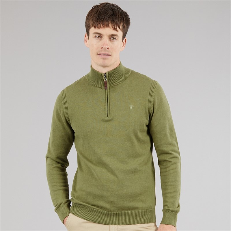 Saltwell Mens Katun 1/4 Zip Jumper Sage - Image 3