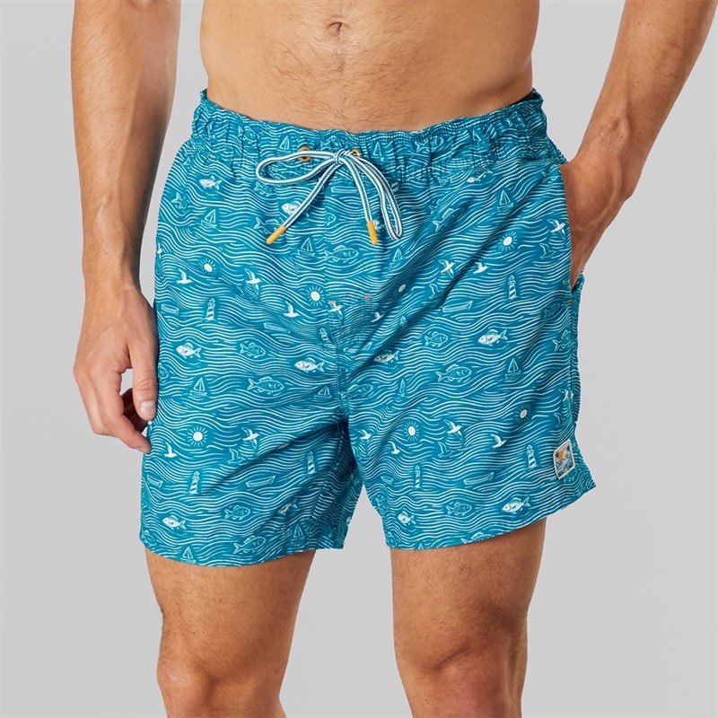 Saltwell Mens Bahama Swim Shorts Deep Sea