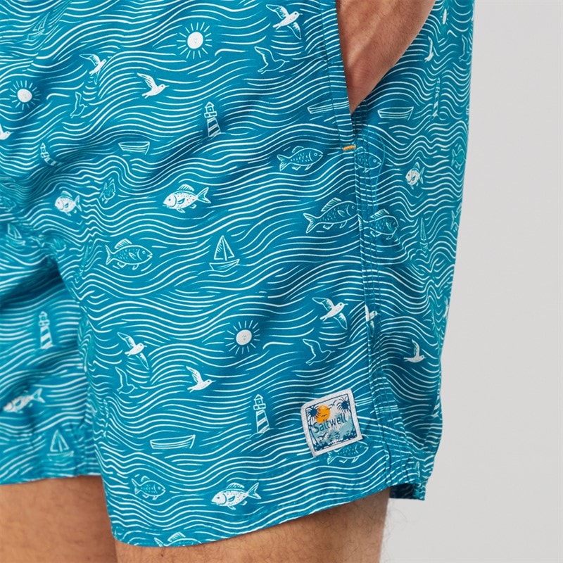 Saltwell Mens Bahama Swim Shorts Deep Sea - Image 3