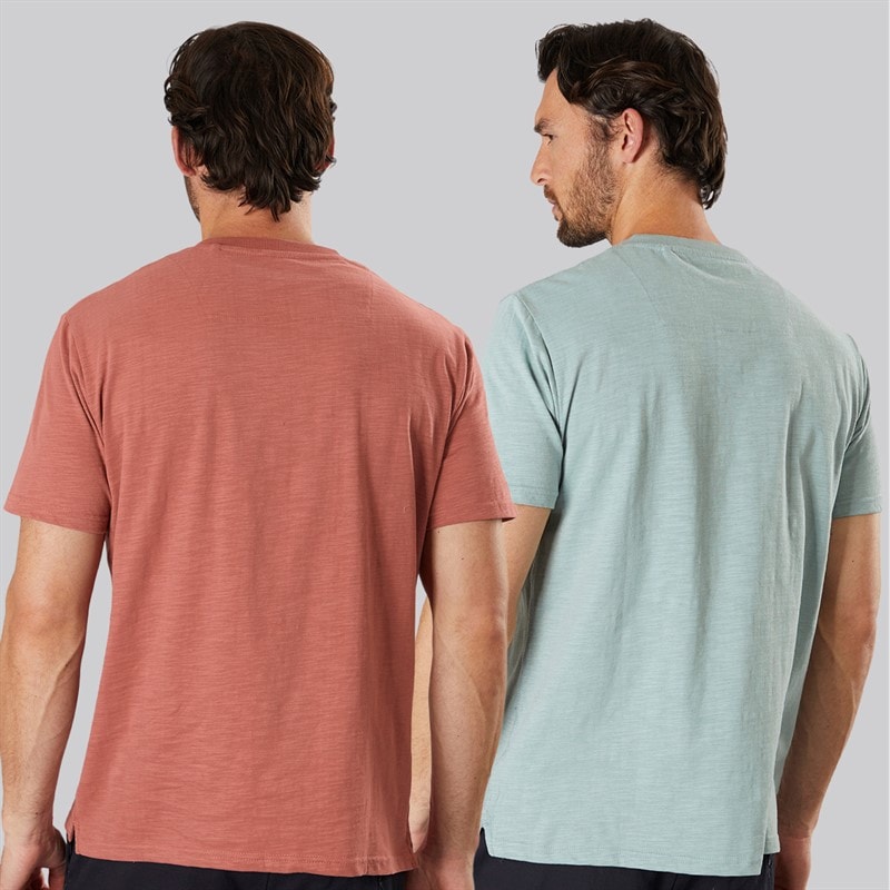 Saltwell Mens Desman Two Pack T-Shirts Dark Pink/Dark Mint D Pink/D Mint - Image 2