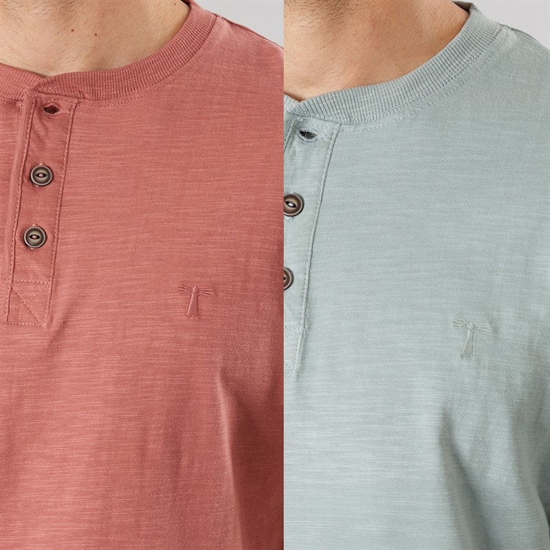 Saltwell Mens Desman Two Pack T-Shirts Dark Pink/Dark Mint D Pink/D Mint - Image 3