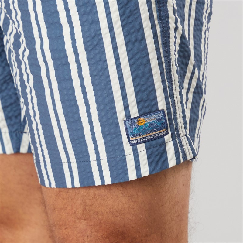Saltwell Mens Belize Swim Shorts Denim Blue - Image 3