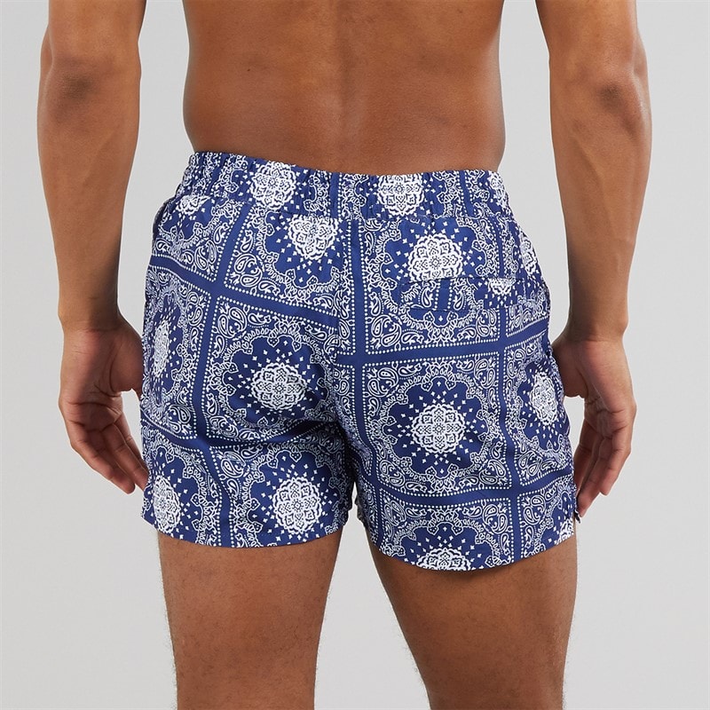 Aray Mens Rocky Bandana Swim Shorts Navy - Image 2