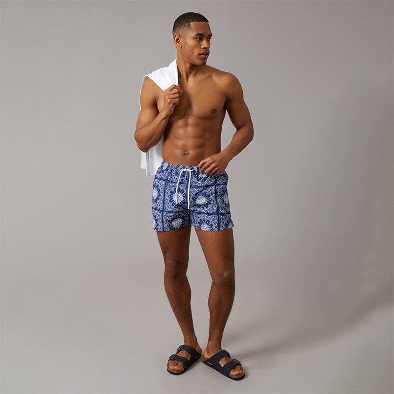 Aray Mens Rocky Bandana Swim Shorts Navy - Image 4
