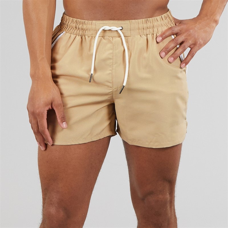 Aray Mens Swim Shorts Taupe - Image 1