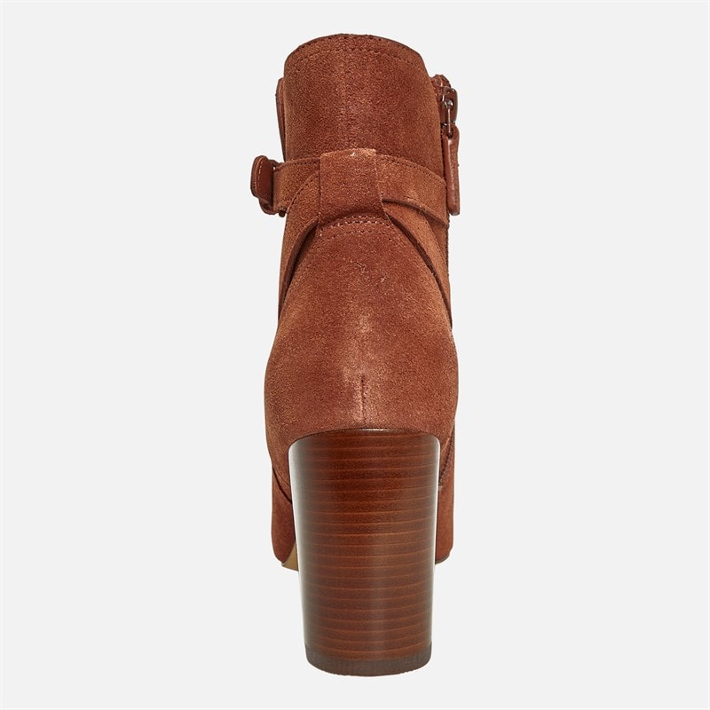 Cole Haan Womens Glendale Jodhpur Suede Block Heel Ankle Boots Dark Cuoio - Image 3