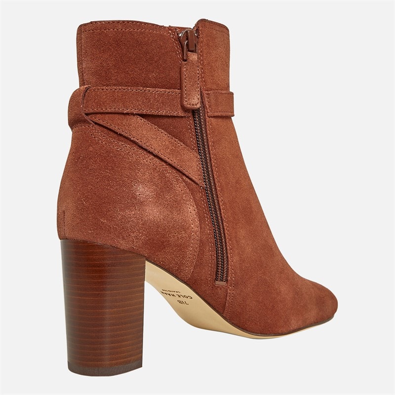 Cole Haan Womens Glendale Jodhpur Suede Block Heel Ankle Boots Dark Cuoio - Image 4