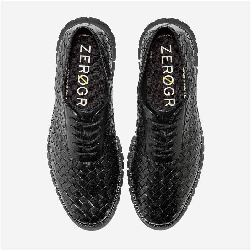 Cole Haan Mens Zerogrand Remastered Woven OX Shoes Black/Black - Image 4