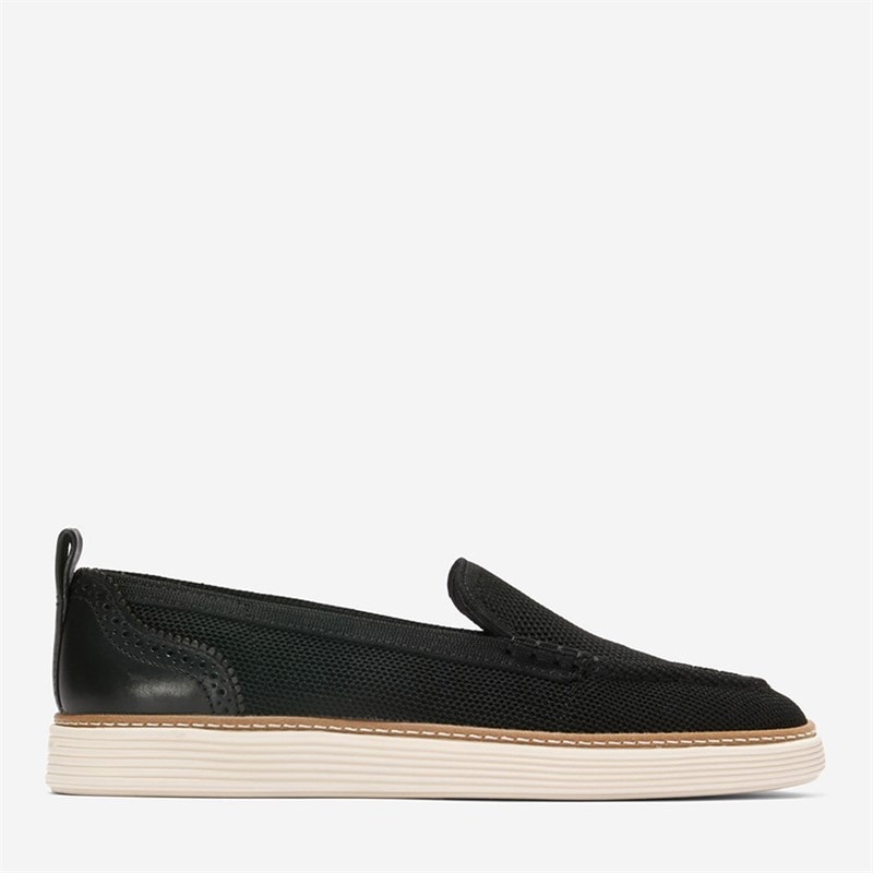 Cole Haan Womens Original Grand Camarin Stitchlite Venetian Loafers Black Knit - Image 1