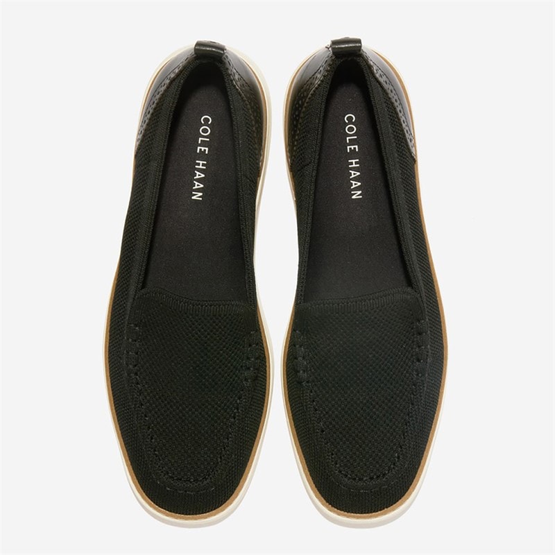 Cole Haan Womens Original Grand Camarin Stitchlite Venetian Loafers Black Knit - Image 4