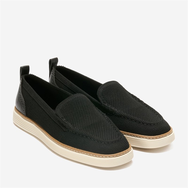 Cole Haan Womens Original Grand Camarin Stitchlite Venetian Loafers Black Knit - Image 5
