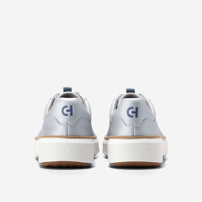 Cole Haan Womens Grandpro Topspin Waterproof Golf Shoes Metallic Silver/Frost Grey - Image 3