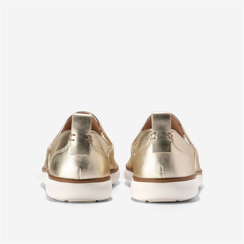 Cole Haan Womens Grand Ambition 2.0 Galena Loafers Soft Gold - Image 3