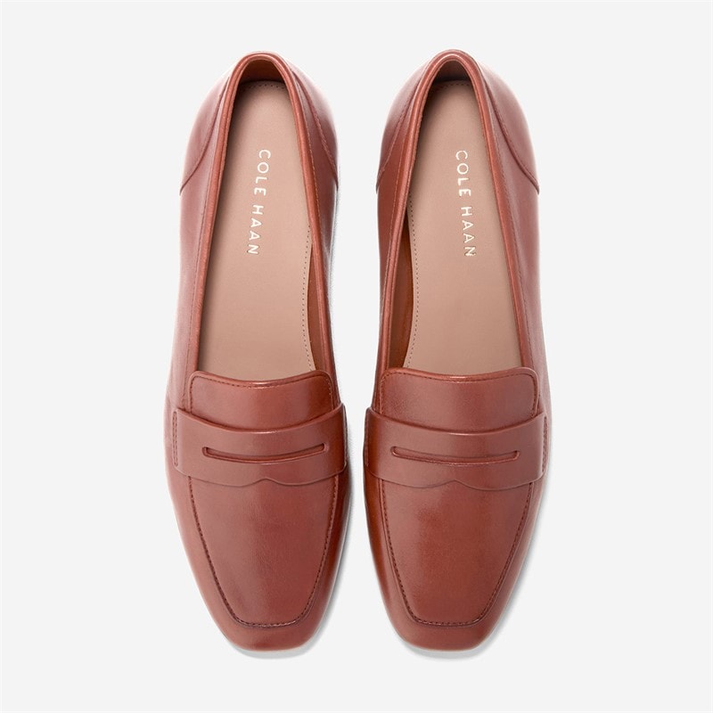 Cole Haan Womens Tarese Soft Loafers Cuoio - Image 4