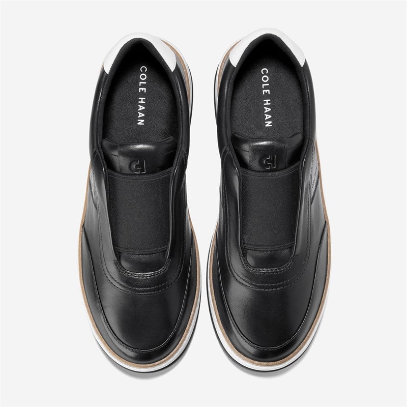 Cole Haan Womens Grandpro Maxfield Slip On Trainers Black/White - Image 4