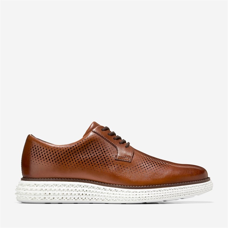 Cole Haan Mens Original Grand 2.0 Oxford Shoes British Tan/White - Image 1