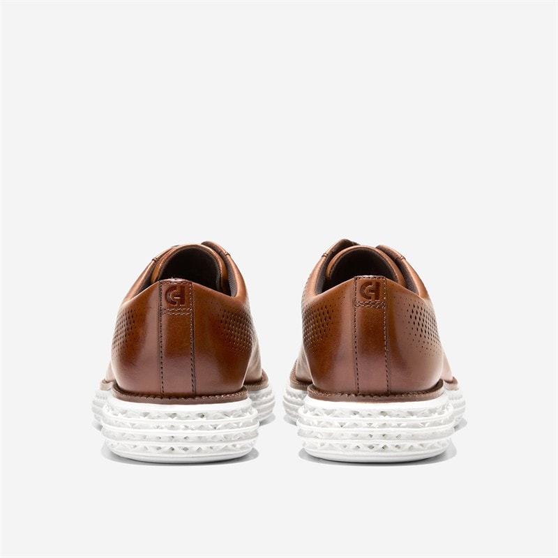 Cole Haan Mens Original Grand 2.0 Oxford Shoes British Tan/White - Image 3