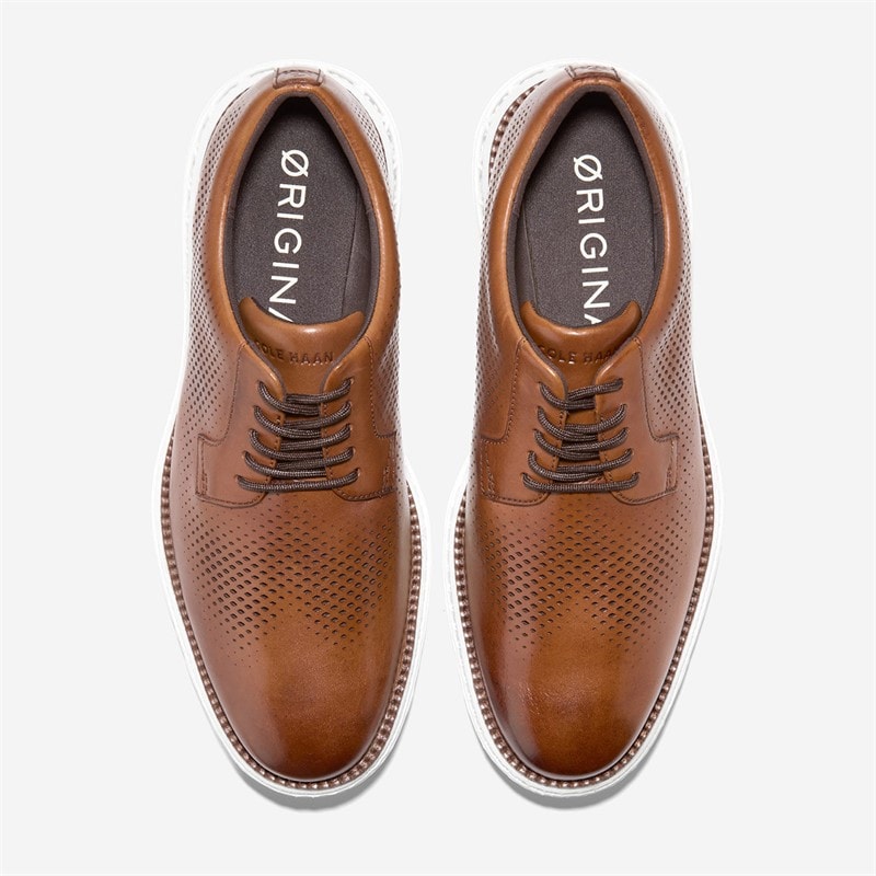 Cole Haan Mens Original Grand 2.0 Oxford Shoes British Tan/White - Image 4