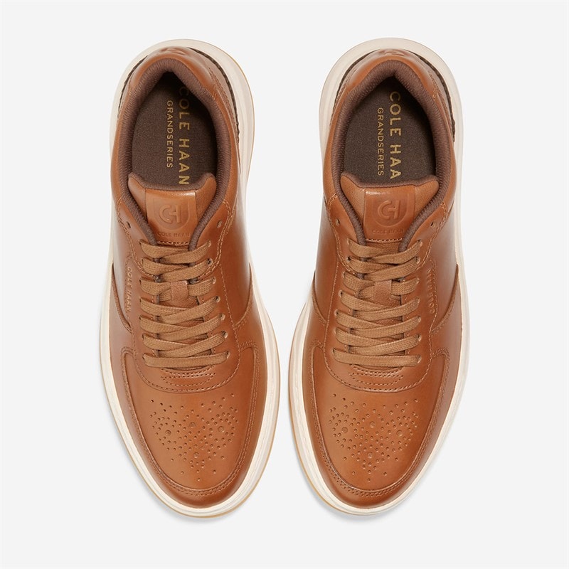Cole Haan Mens Granpro Crossover Trainers British Tan/Ivory - Image 4