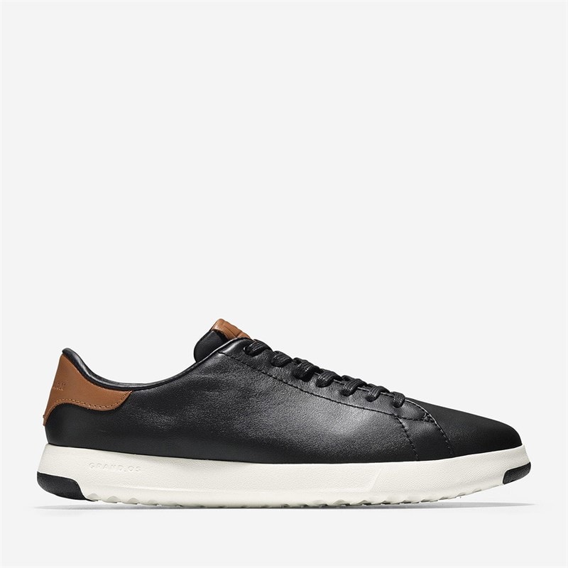 Cole Haan Mens Grandpro Tennis Trainers Black/British Tan - Image 1
