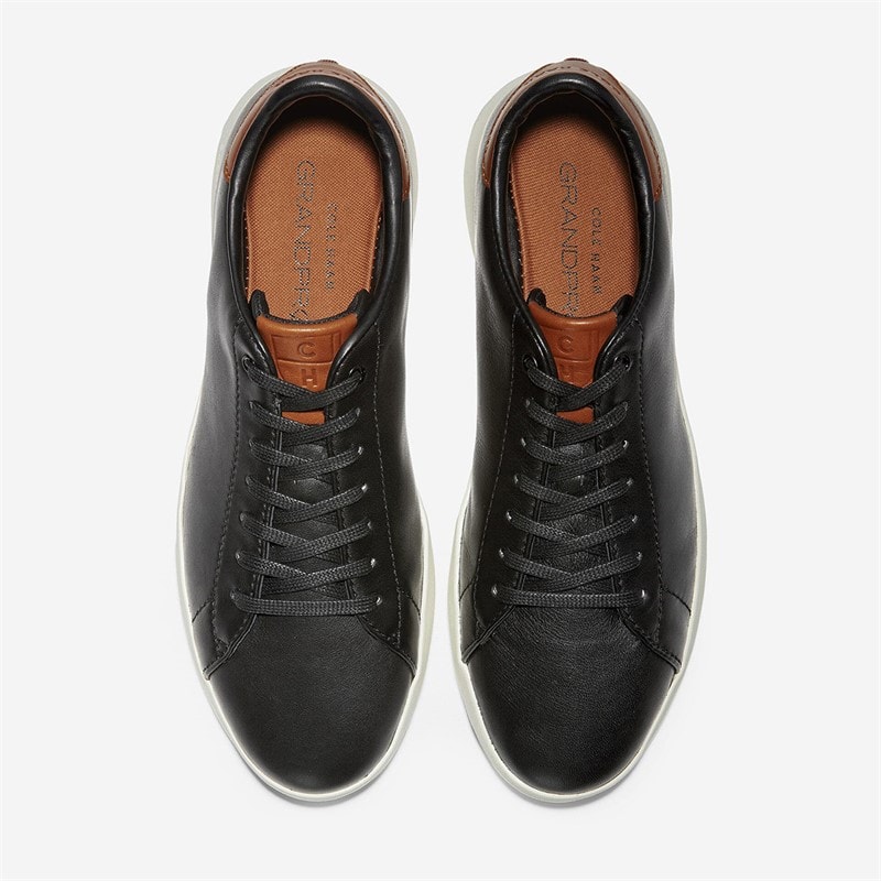 Cole Haan Mens Grandpro Tennis Trainers Black/British Tan - Image 4