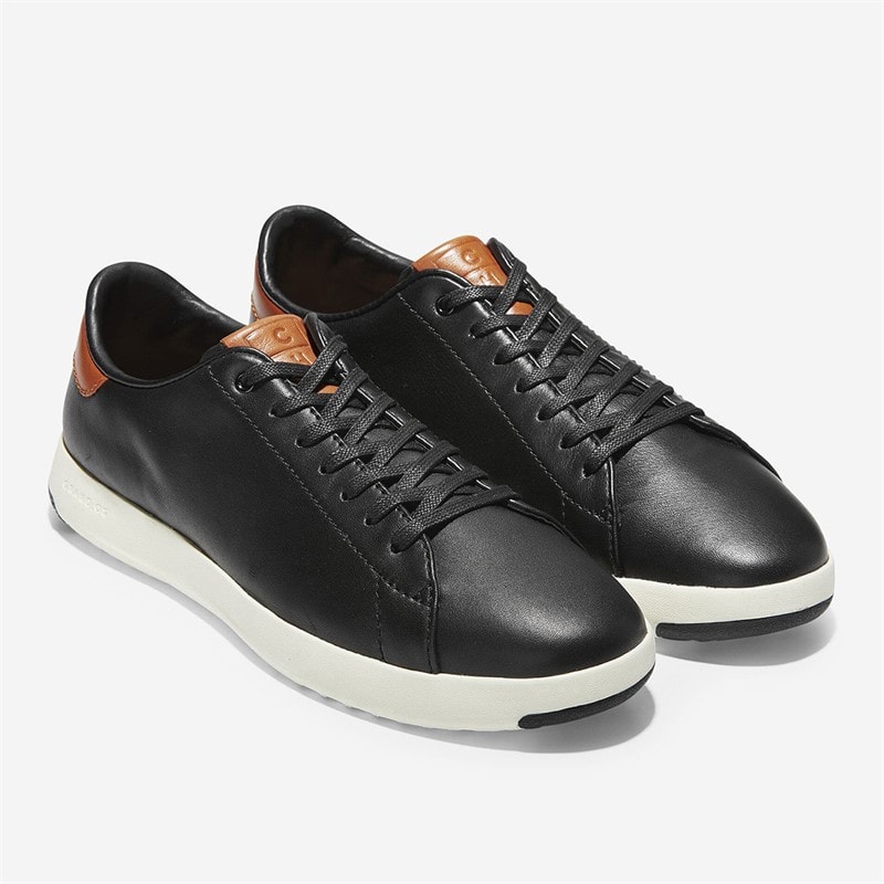 Cole Haan Mens Grandpro Tennis Trainers Black/British Tan - Image 5