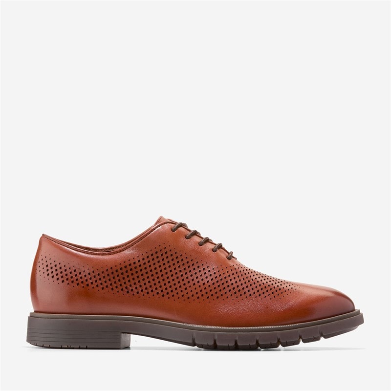 Cole Haan Mens Grandflex Dress Laser Oxford Shoes Mahogany - Image 1