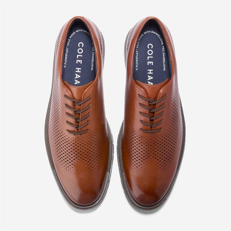 Cole Haan Mens Grandflex Dress Laser Oxford Shoes Mahogany - Image 4