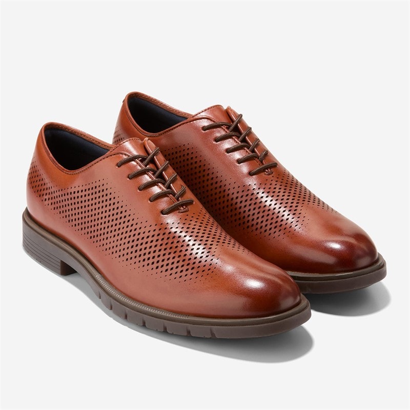 Cole Haan Mens Grandflex Dress Laser Oxford Shoes Mahogany - Image 5