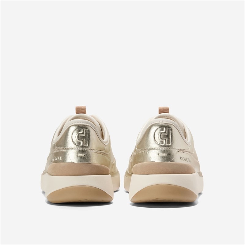Cole Haan Womens Grandpro All Day Court Leather Trainers Soft Gold/Tuscan Sand/Ivory - Image 3