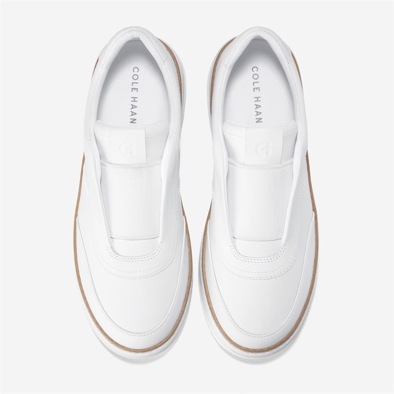 Cole Haan Womens Grandpro Maxfield Slip On Trainers White - Image 4