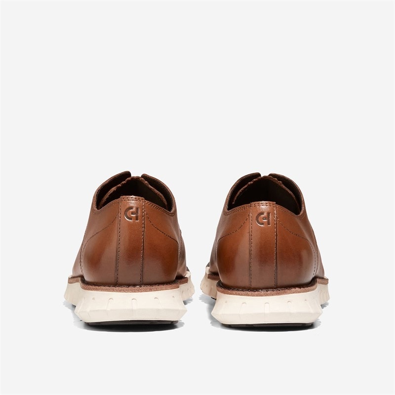Cole Haan Mens Zerogrand Remastered Plain Toe Oxford Shoes British Tan/Ivory - Image 3