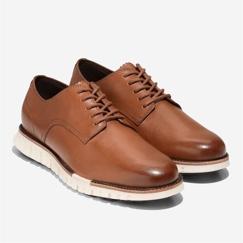 Cole Haan Mens Zerogrand Remastered Plain Toe Oxford Shoes British Tan/Ivory - Image 5