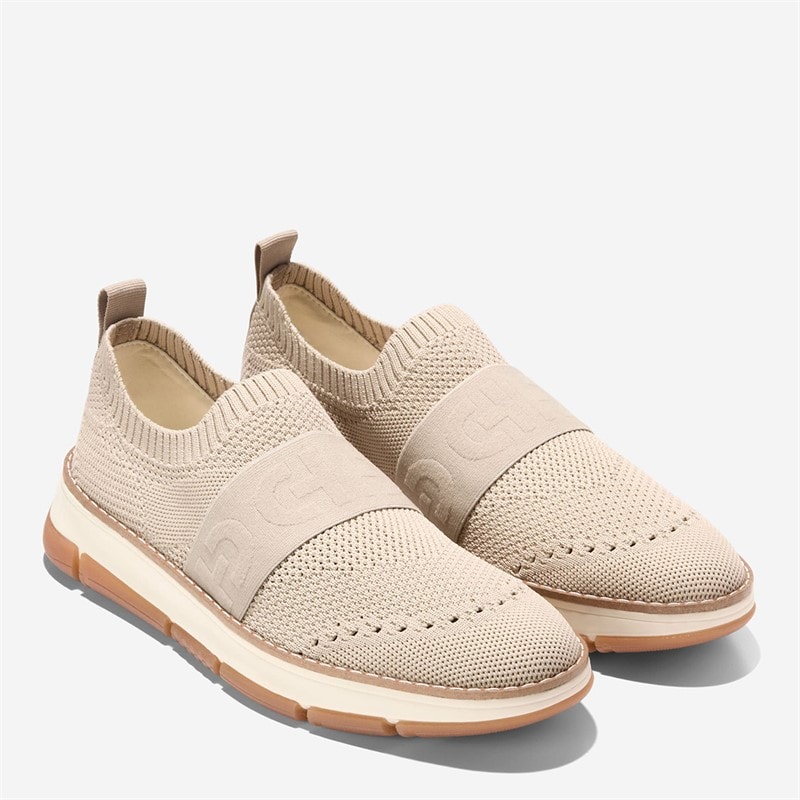 Cole Haan Womens Zerogrand Rella Stitchlite Slip On Trainers Rye Knit/Ivory - Image 5