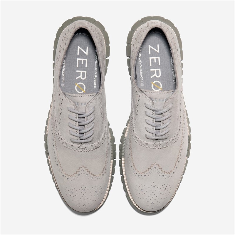 Cole Haan Mens Zerogrand Remastered Wingtip Oxford Shoes Sea Stone/Sesame/Dusty Olive - Image 4