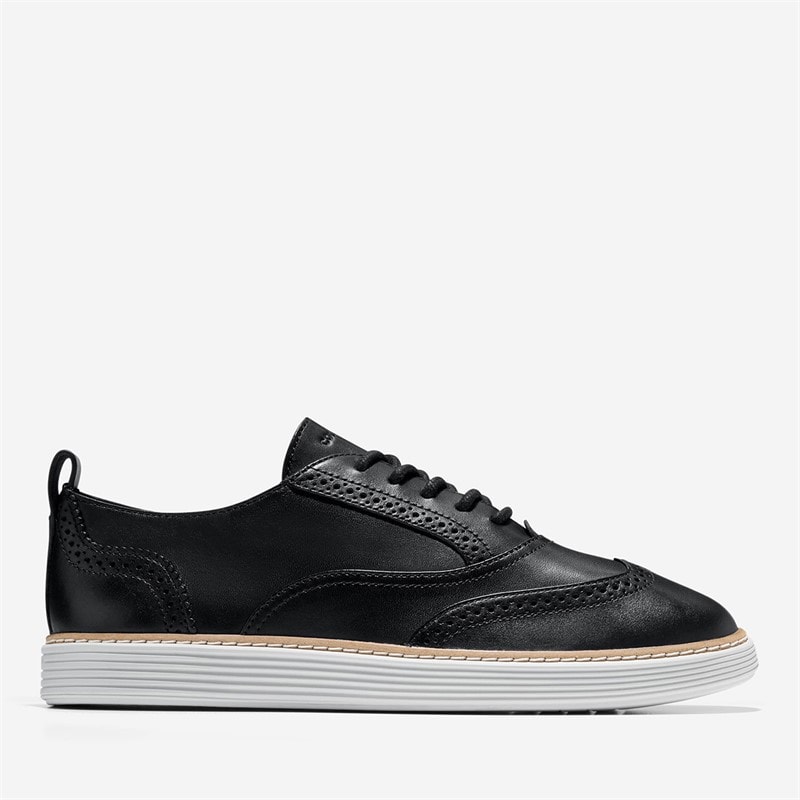 Cole Haan Womens Original Grand Camarin Wingtip Oxford Shoes Black