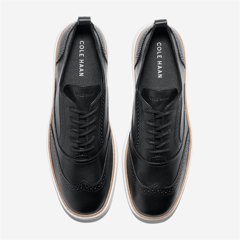 Cole Haan Womens Original Grand Camarin Wingtip Oxford Shoes Black - Image 4