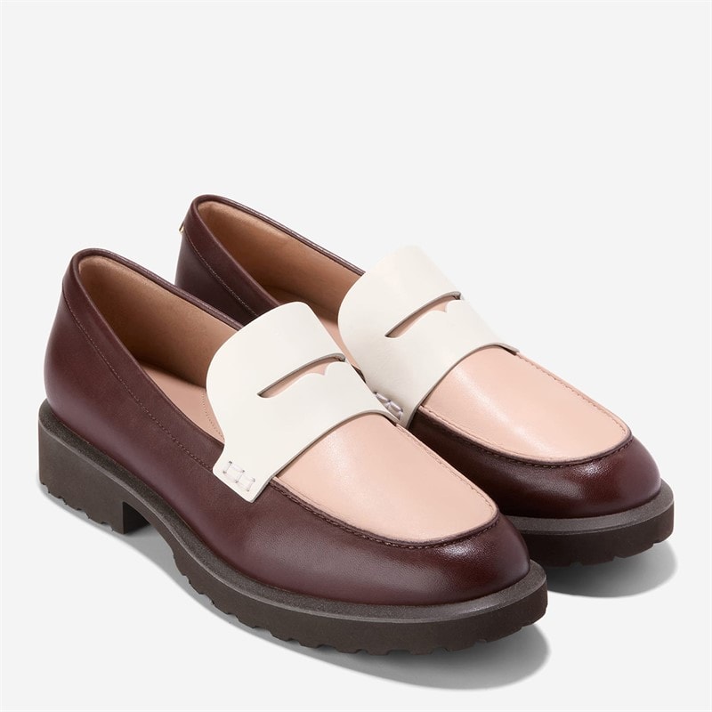 Cole Haan Womens Geneva Loafers Madeira/Porcelain/Ivory - Image 5
