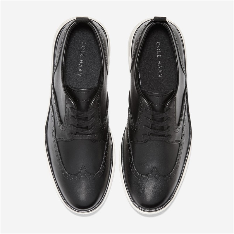 Cole Haan Womens Original Grand Ciry Platform Wingtip Oxford Shoes Black - Image 4