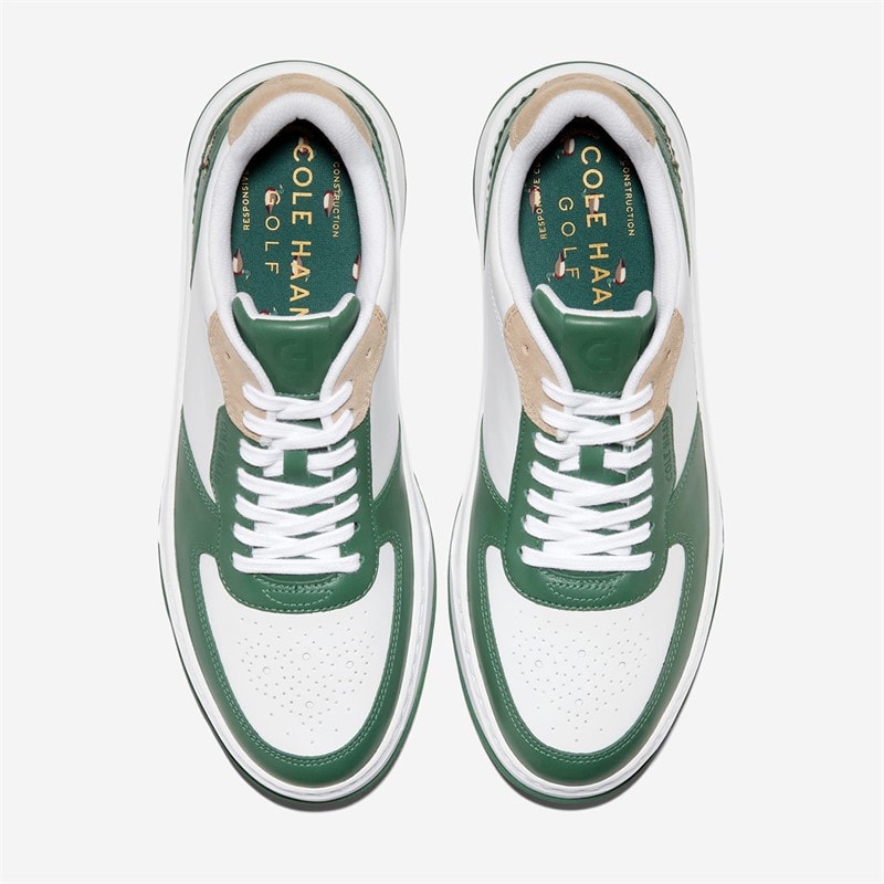 Cole Haan Mens Grandpro Crossover Golf Shoes Myrtle/Optic White - Image 4