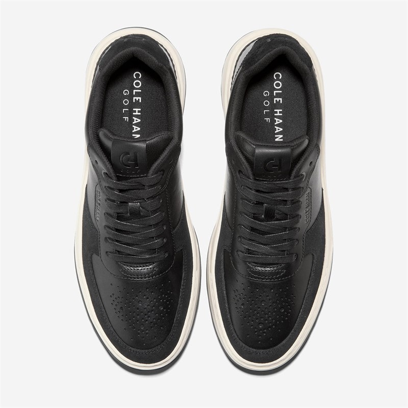 Cole Haan Mens Grandpro Crossover Golf Shoes Black/Ivory - Image 4