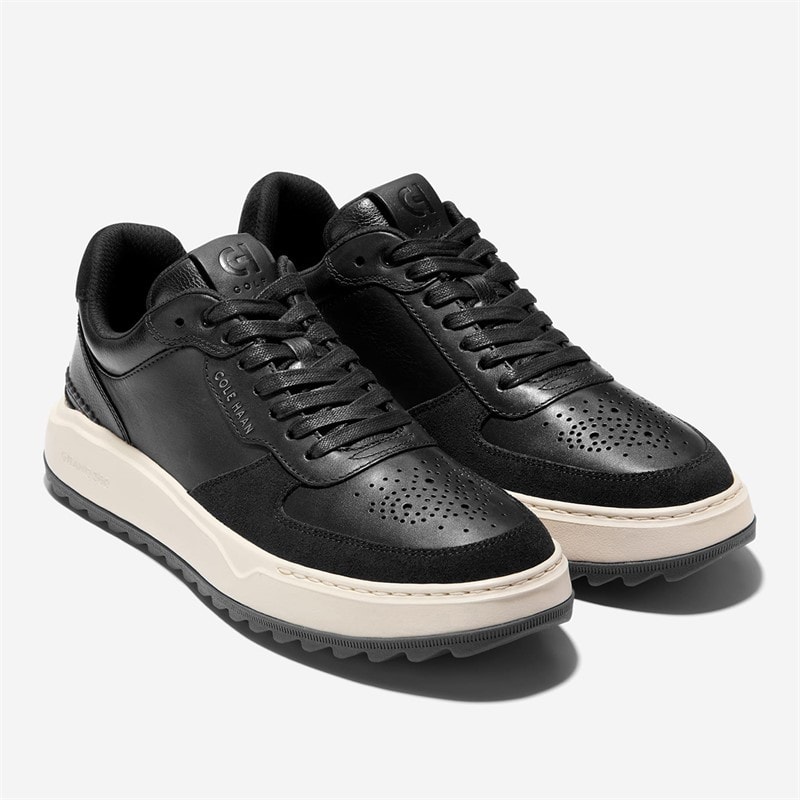 Cole Haan Mens Grandpro Crossover Golf Shoes Black/Ivory - Image 5