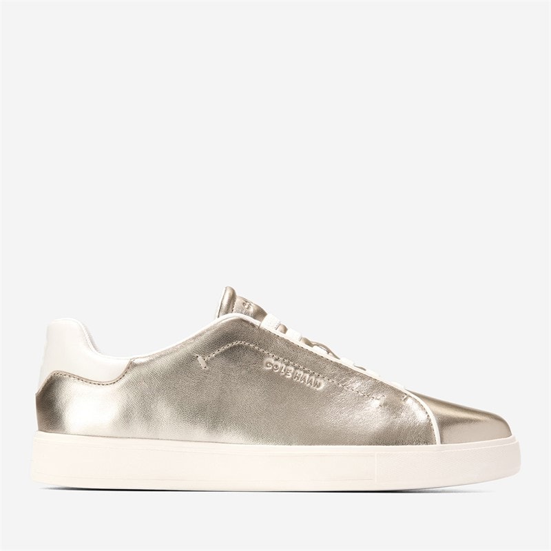Cole Haan Womens Grandpro Luxe Slip On Trainers Soft Gold Metallic/Ivory - Image 1