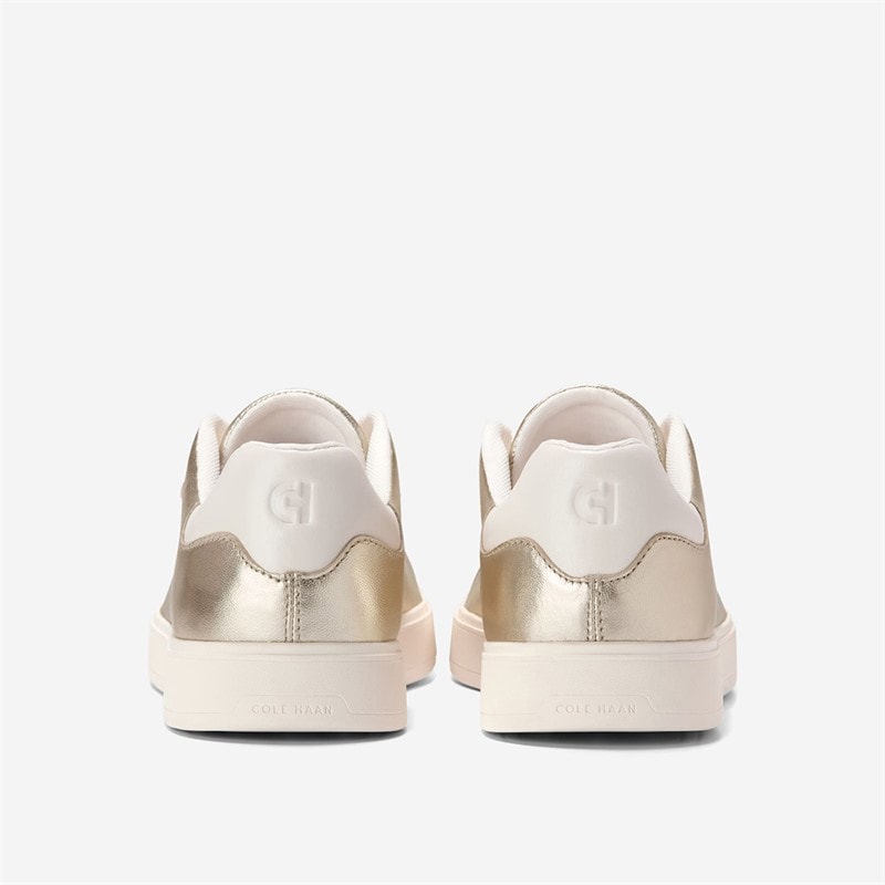 Cole Haan Womens Grandpro Luxe Slip On Trainers Soft Gold Metallic/Ivory - Image 3
