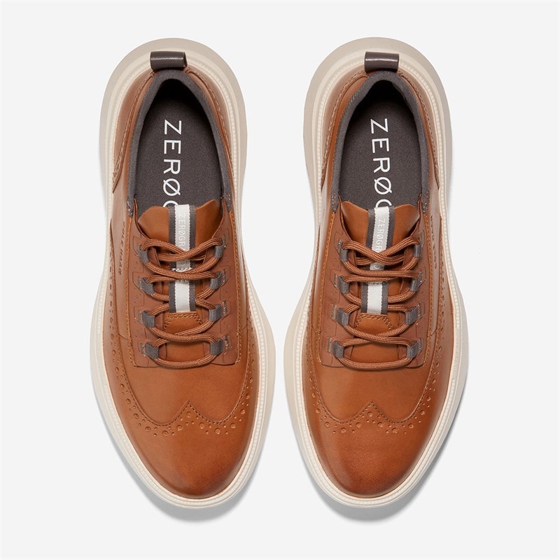 Cole Haan Mens Zerogrand Work From Anywhere Oxford Shoes Chestnut British Tan/Silver Birch - Image 4