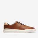 Cole Haan Mens Grandprø Rally Laser Cut Trainers British Tan/Ivory British Tan-Ivory