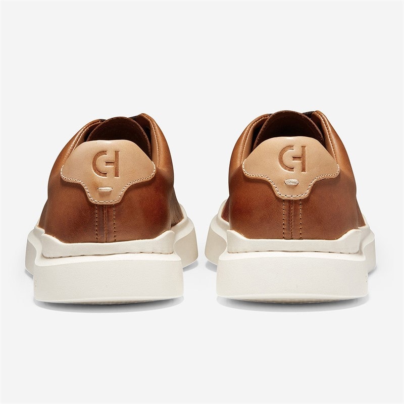 Cole Haan Mens Grandprø Rally Laser Cut Trainers British Tan/Ivory British Tan-Ivory - Image 4